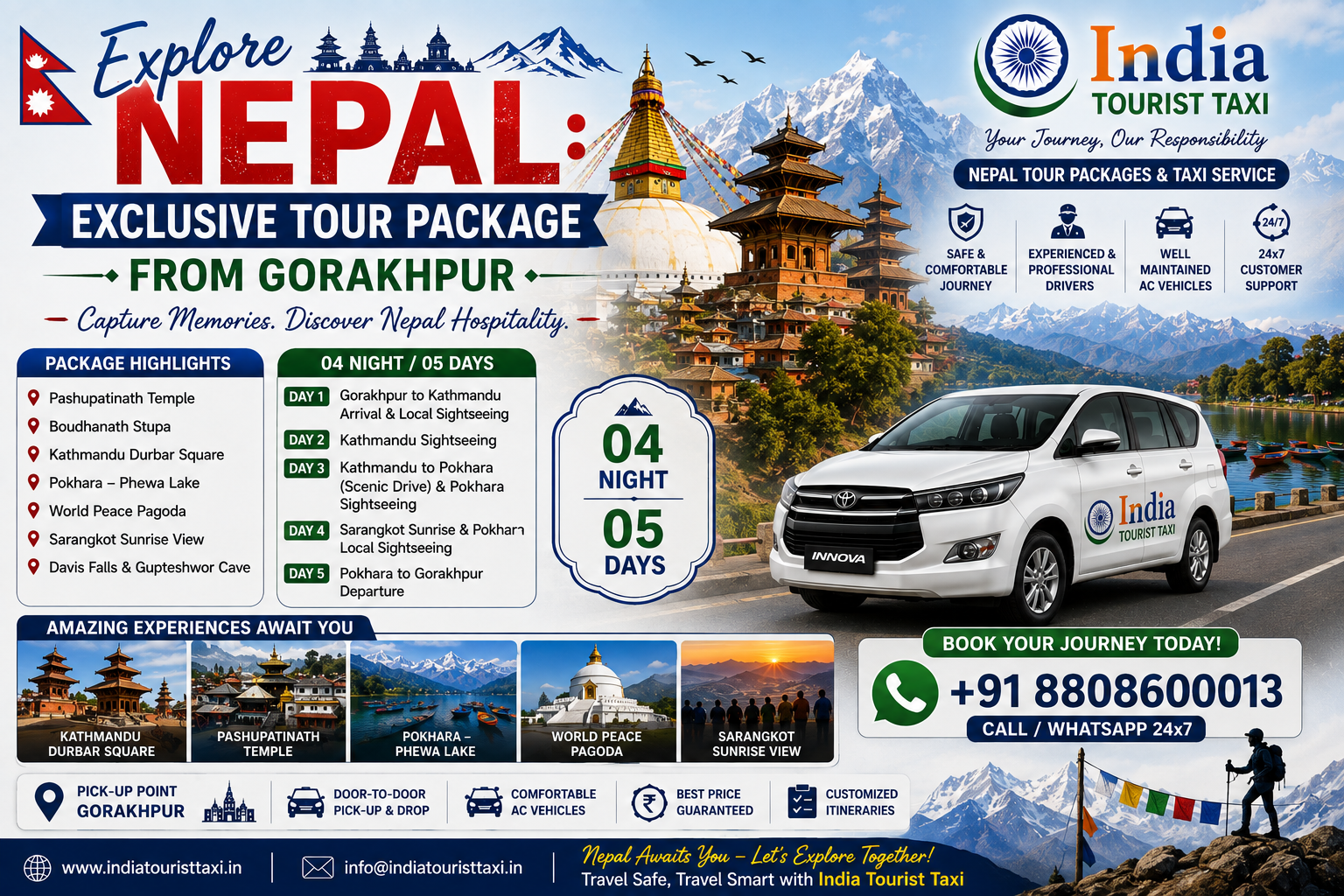 🇳🇵 Explore Nepal Exclusive Tour Package from Gorakhpur