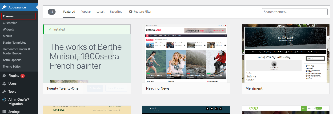 wordpress themes