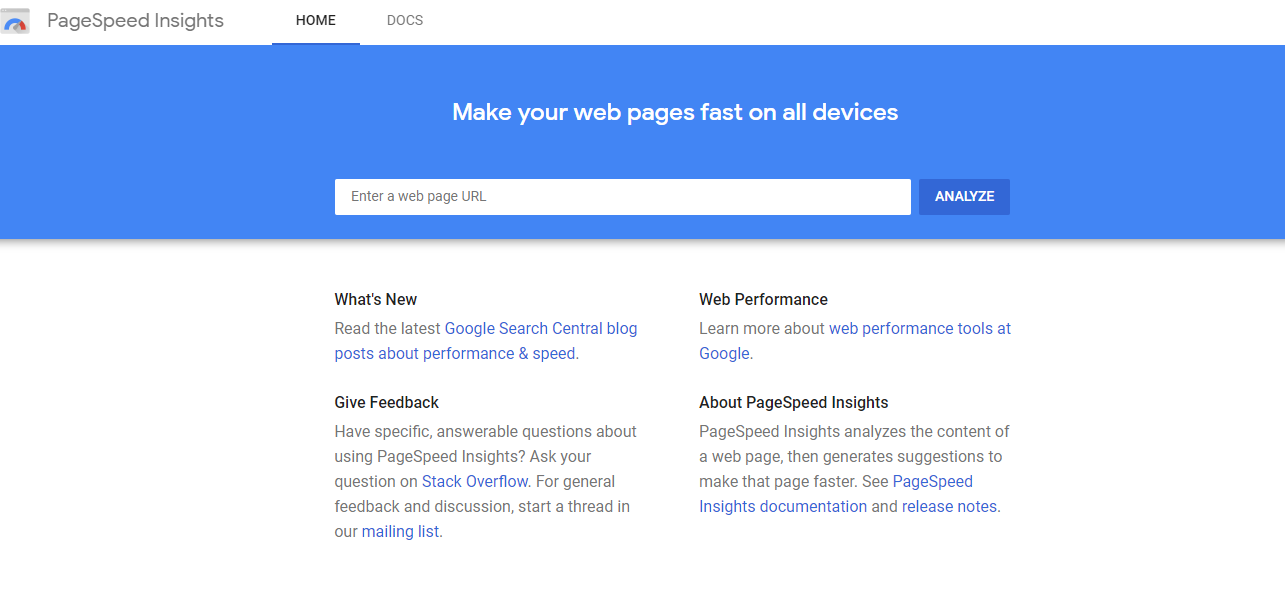 google page speed