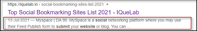meta description