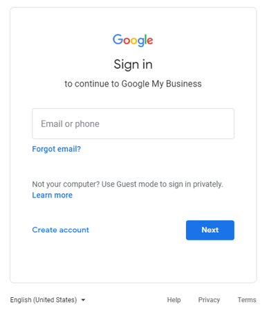 gmb sign in