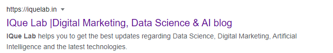 meta description