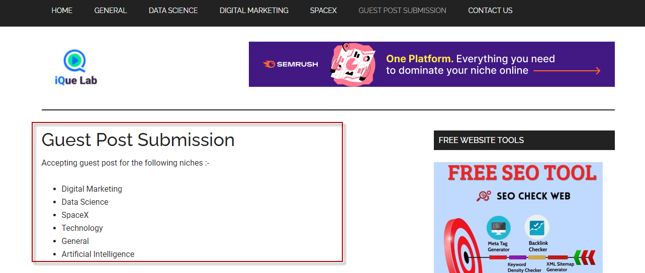 guest post submission on Iquelab