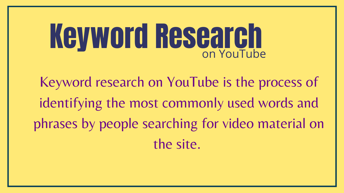 Keyword Research on YouTube