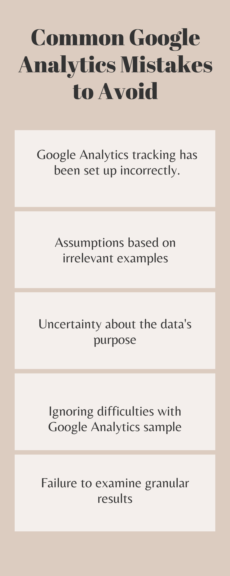 Common Google Analytics Mistakes to Avoid