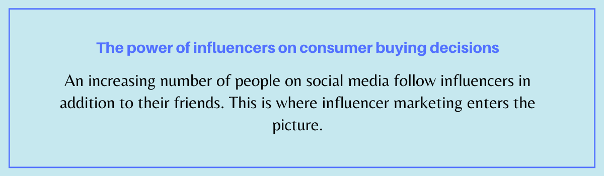 The power of influencers on consumer buying decisions