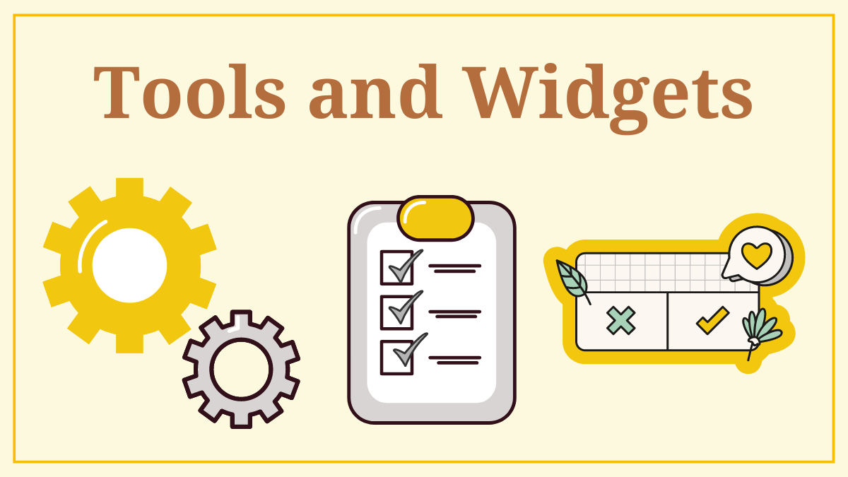 tools and widgets