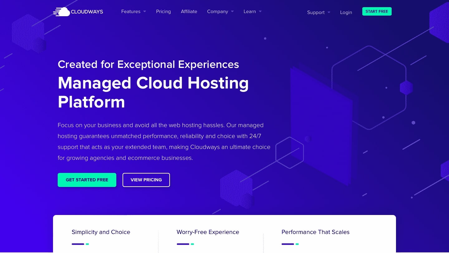 Cloudways is best web hosting service that offer hosting for Wordpress & Business sites like VPS, Cloud, Managed Wordpress, WooCommerce, etc.