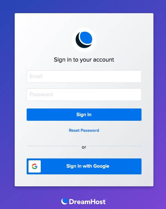 Login to Dreamhost