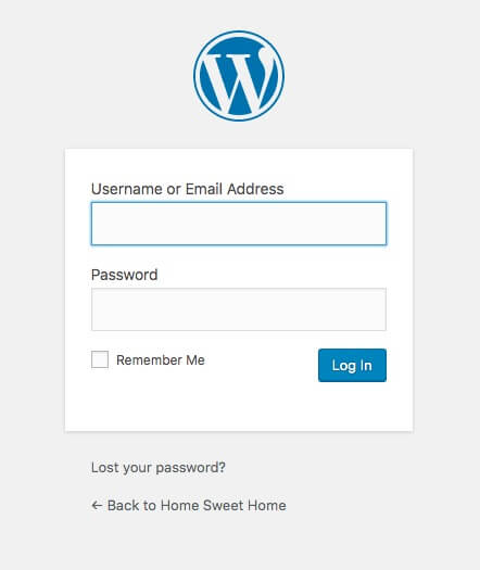 Login to Wordpress Dashboard