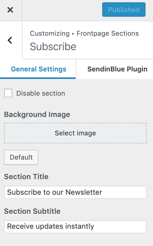 Subscribe button