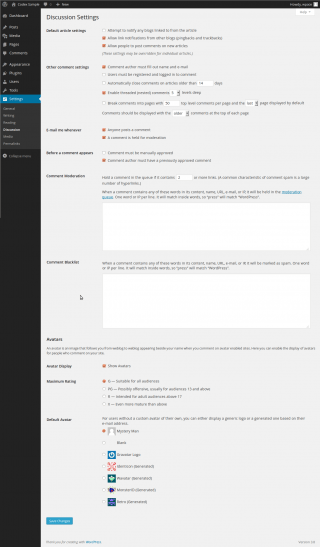 Discussion Settings