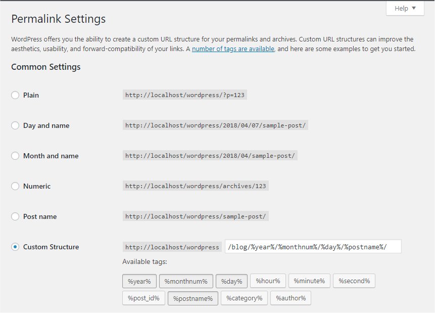 Permalink Settings