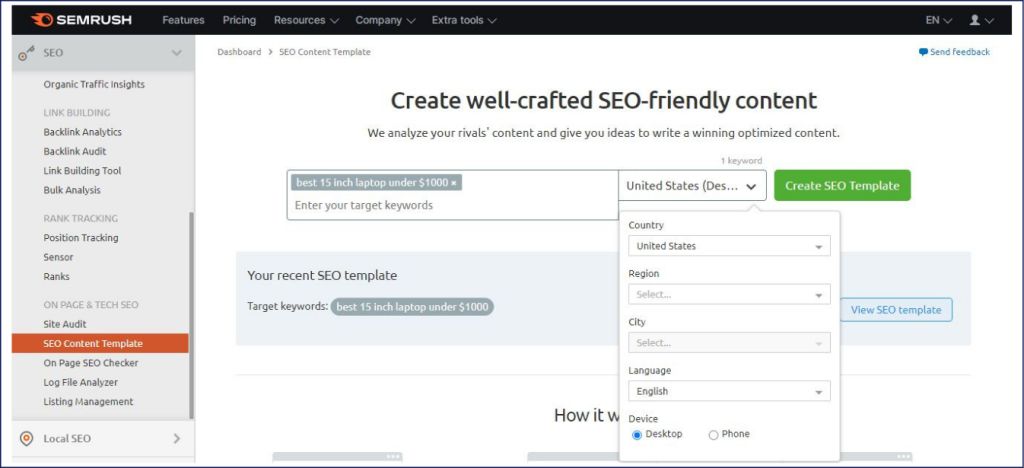 how to create SEO Template of a long-tail keyword