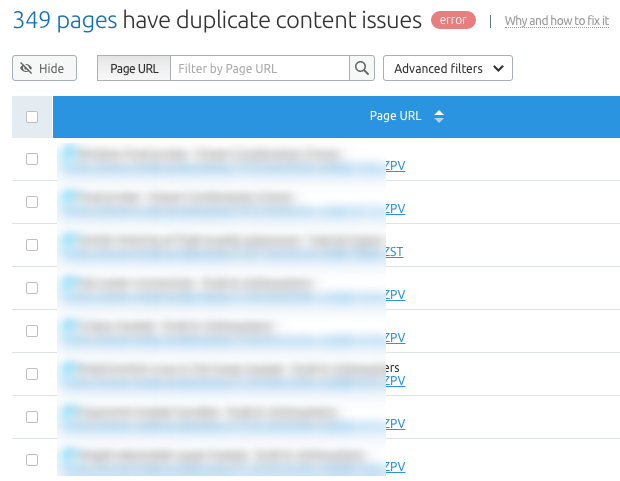 Duplicate content issues